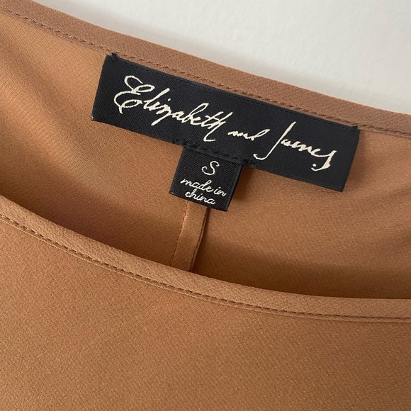 Elizabeth and James tan long sleeve slip dress Small - Picture 2 of 2